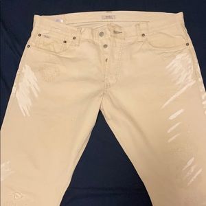 Distressed off-white POLO Jean